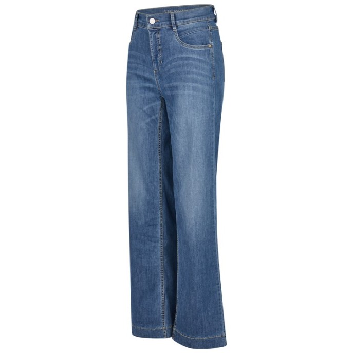Anna Montana 1426 wijde pijp jeans Bahia Used Midblue